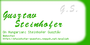 gusztav steinhofer business card